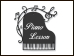 ロートアイアン看板、ロートステンレス看板　piano、Lesson、ピアノレッスン、ピアノ教室「Piano Lesson」 様