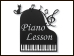 ロートアイアン看板、ロートステンレス看板　pianolesson、ピアノレッスン、ピアノ、piano、ピアノ教室、ぴあの、音楽教室、おんがく、音楽教室、音楽、ピアノ教室「Piano Lesson」 様