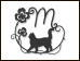 ロートアイアン妻飾り・壁飾り、ロートステンレス妻飾り・壁飾り　猫ねこネコ×長毛種（ペルシャ）×蔦ツタ×葉っぱ×四つ葉のクローバー×三つ葉のクローバー